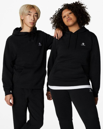 Converse Go-To Embroidered Star Chevron Brushed Back Fleece Hoodie
